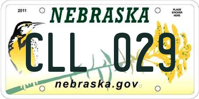 NE license plate CLL029