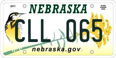 NE license plate CLL065