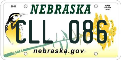 NE license plate CLL086