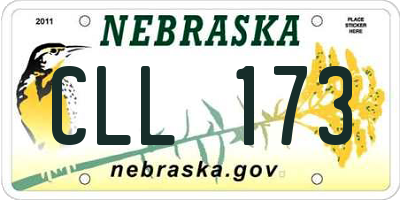 NE license plate CLL173