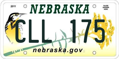 NE license plate CLL175