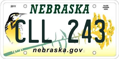 NE license plate CLL243