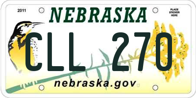NE license plate CLL270