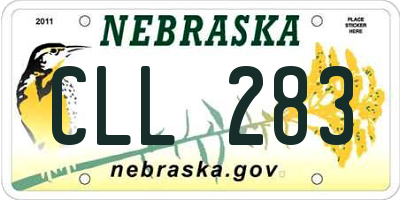 NE license plate CLL283