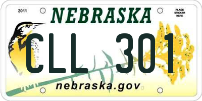 NE license plate CLL301