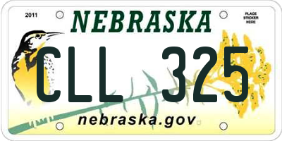 NE license plate CLL325