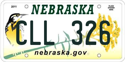 NE license plate CLL326