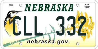 NE license plate CLL332