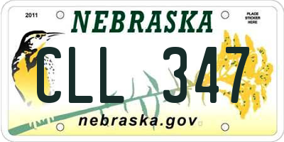 NE license plate CLL347