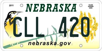 NE license plate CLL420