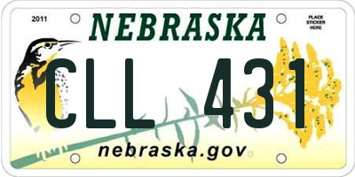 NE license plate CLL431