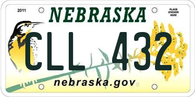 NE license plate CLL432