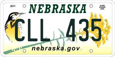 NE license plate CLL435