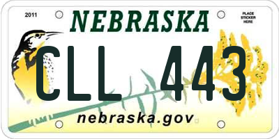 NE license plate CLL443