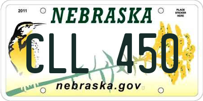 NE license plate CLL450
