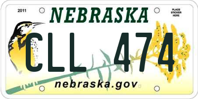 NE license plate CLL474