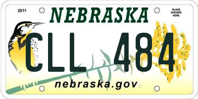 NE license plate CLL484