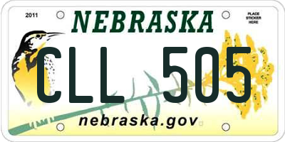 NE license plate CLL505
