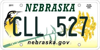 NE license plate CLL527