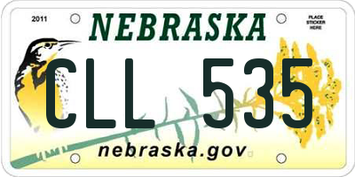 NE license plate CLL535
