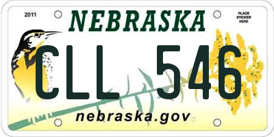 NE license plate CLL546