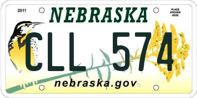 NE license plate CLL574