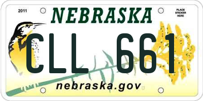 NE license plate CLL661