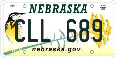 NE license plate CLL689