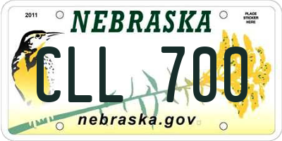 NE license plate CLL700