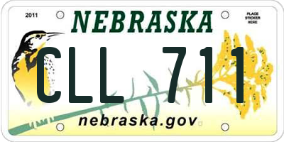 NE license plate CLL711