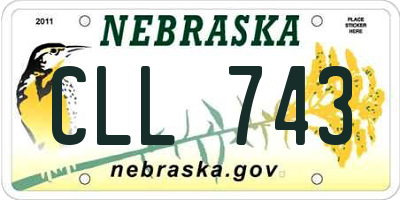 NE license plate CLL743