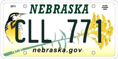 NE license plate CLL771