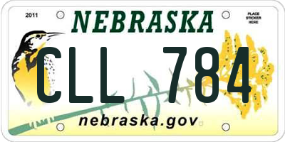 NE license plate CLL784