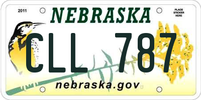 NE license plate CLL787
