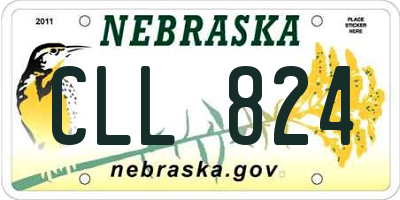 NE license plate CLL824