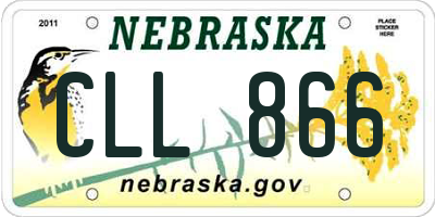 NE license plate CLL866