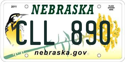 NE license plate CLL890