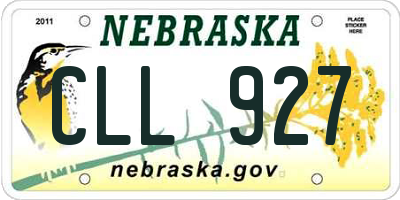 NE license plate CLL927