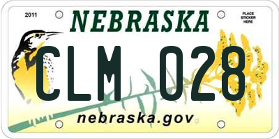 NE license plate CLM028