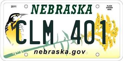 NE license plate CLM401