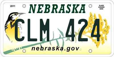 NE license plate CLM424