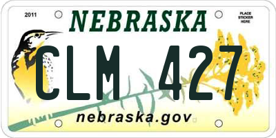 NE license plate CLM427