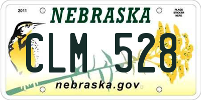 NE license plate CLM528