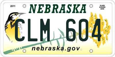 NE license plate CLM604