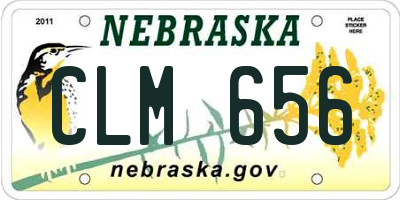 NE license plate CLM656
