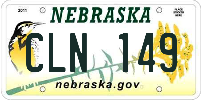 NE license plate CLN149
