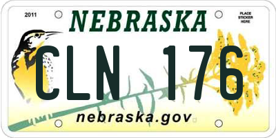 NE license plate CLN176