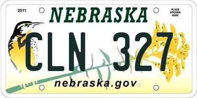 NE license plate CLN327