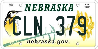 NE license plate CLN379