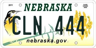 NE license plate CLN444